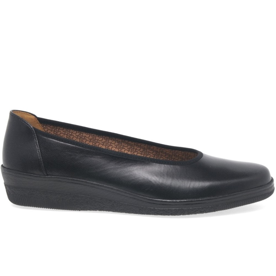 Gabour | Exclusif Piquet Ballerines Larges Pour Femmes Noir